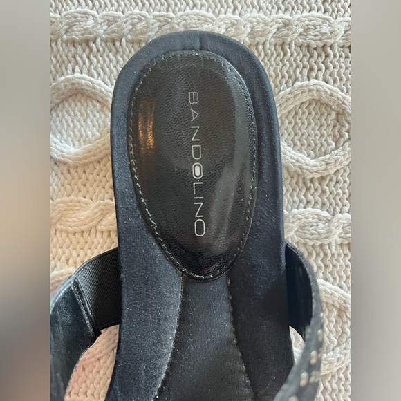 Bandolino Black Studded Women's Sandals Size 7.5 - Picture 9 of 10